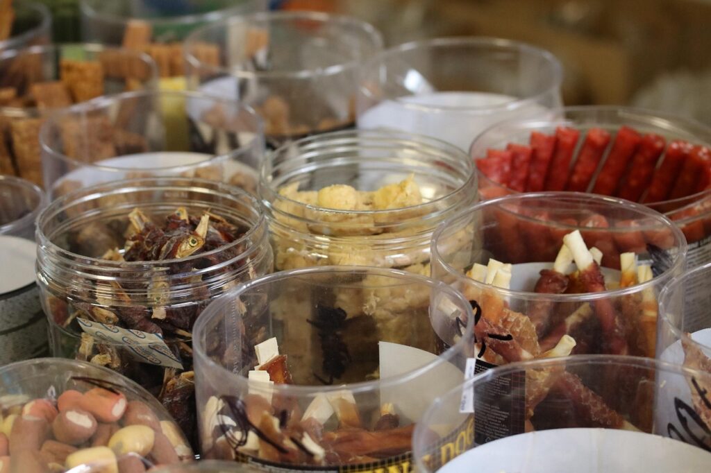 bocaux de friandises pour animaux
